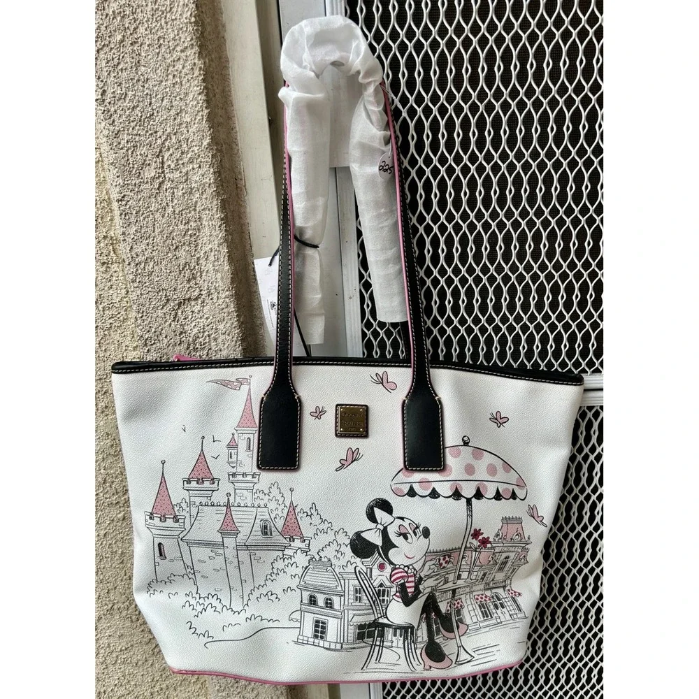 Dooney & Bourke Disney Parks Minnie Mouse Sketch Tote Bag White B20MD1854 NEW